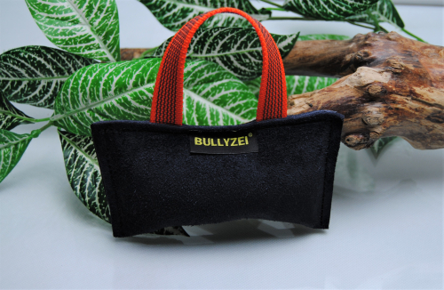 Beißkissen Leder Mini, mit Squeaker 15 x 8 cm, 1 Schlaufe